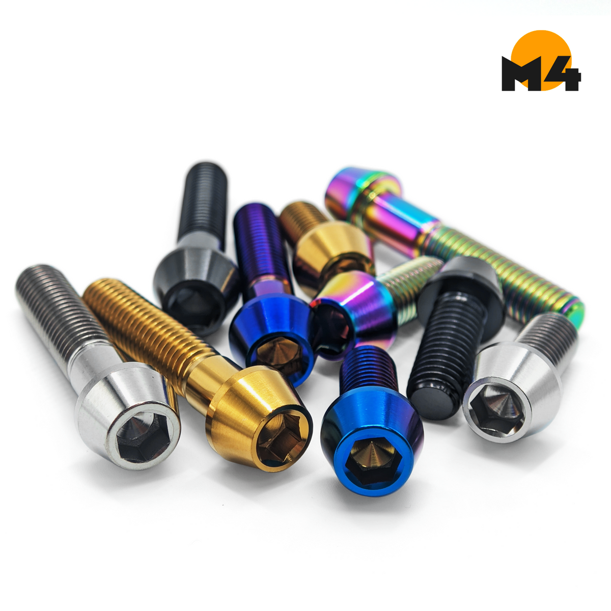 Titanium Bolt M4 x 8 15 20 25mm Screw for MTB Road Bicycle Seatpost Headset Brake - Bike Hardware Accessory Main image