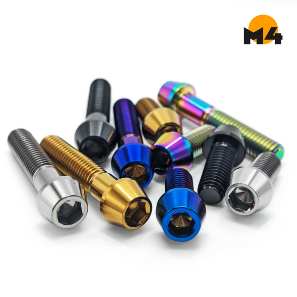 Titanium Bolt M4 x 8 15 20 25mm Screw for MTB Road Bicycle Seatpost Headset Brake - Bike Hardware Accessory