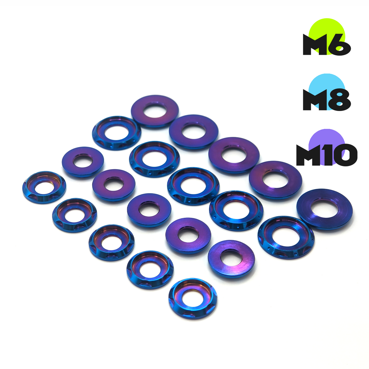 TC4 Titanium Step Washers M6 M8 M10 Lock Washer for Screws Nuts Bolts Main image