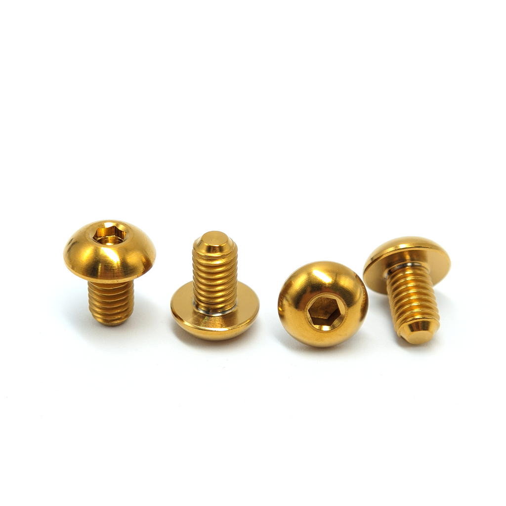 TC4 Titanium Bolts Bicycle Water Bottle Cage M5x8 10 12mm Button Head Allen Key Bolt Disc Brake Cycle Rotor Screws
