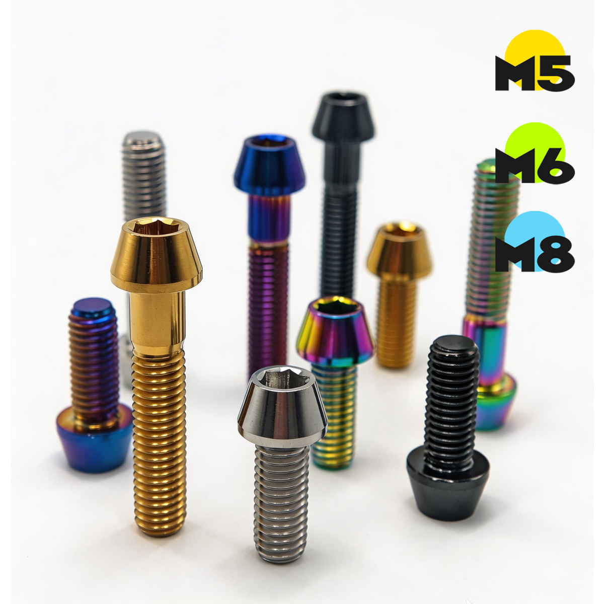 M5 M6 M8 Titanium Bolts, Hexagon Socket Screws for MTB Bike Stem / Bicycle Motorcycle Accessory Parts Main image