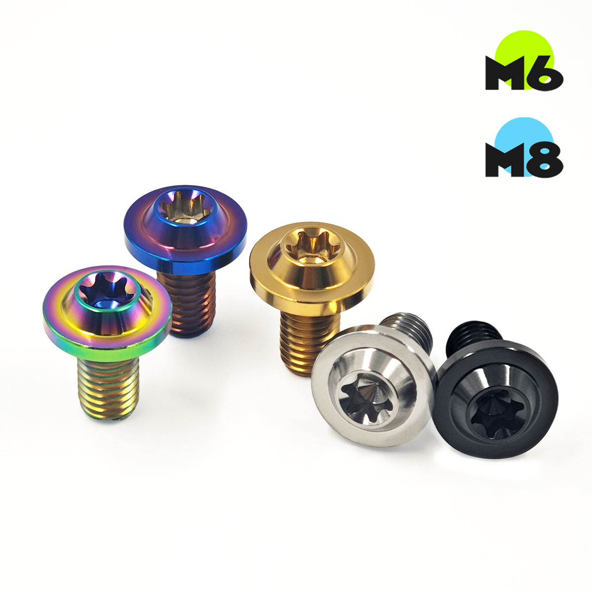 M6 M8 Titanium Bolts for Motorcycle Bike Car Disc Brakes Screws Lightweight Upgrade Fasteners Main image