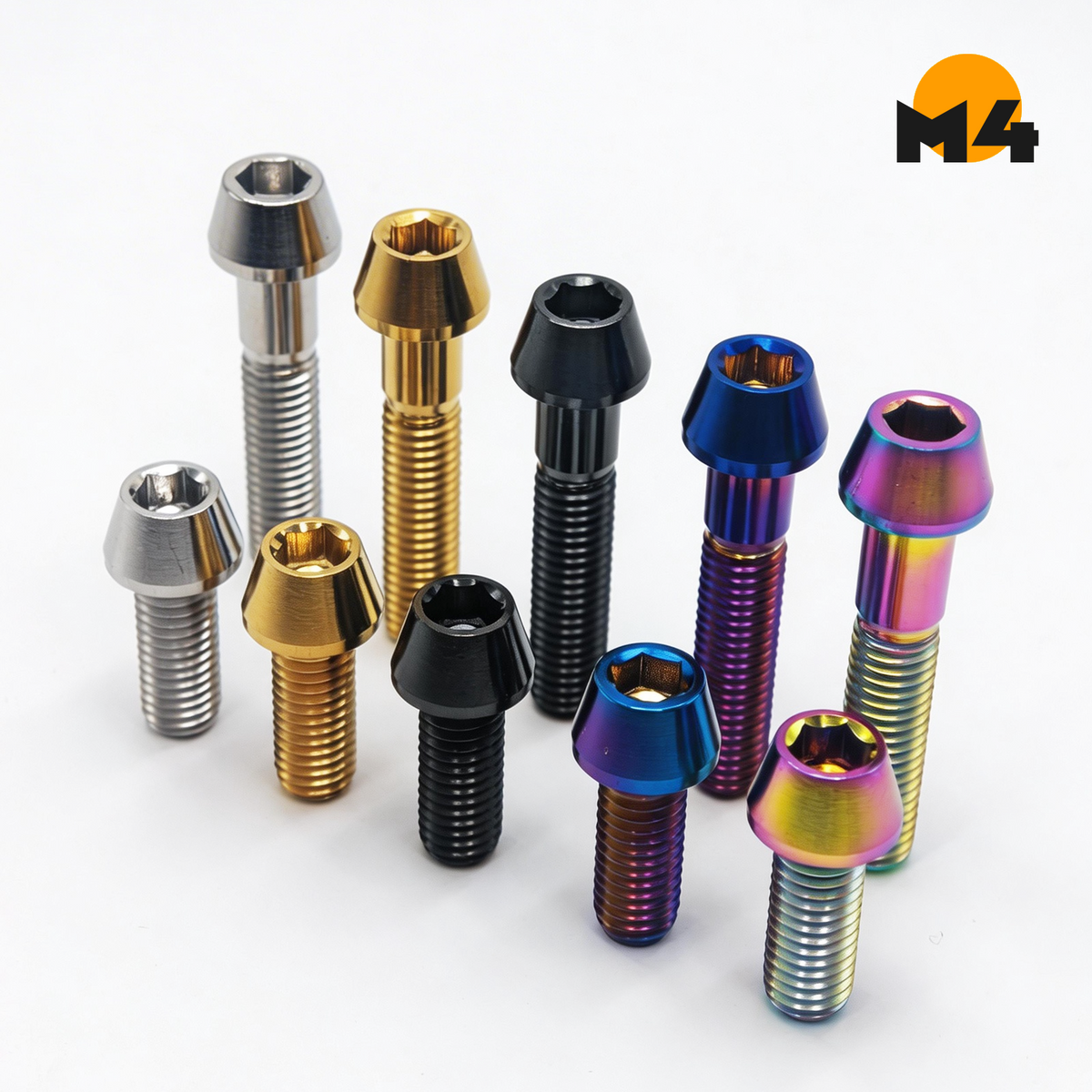 Titanium Bolt M4 X 8 15 20 25mm Screw for MTB Road Bicycle Seatpost Headset Brake - Bike Hardware Accessory Main image