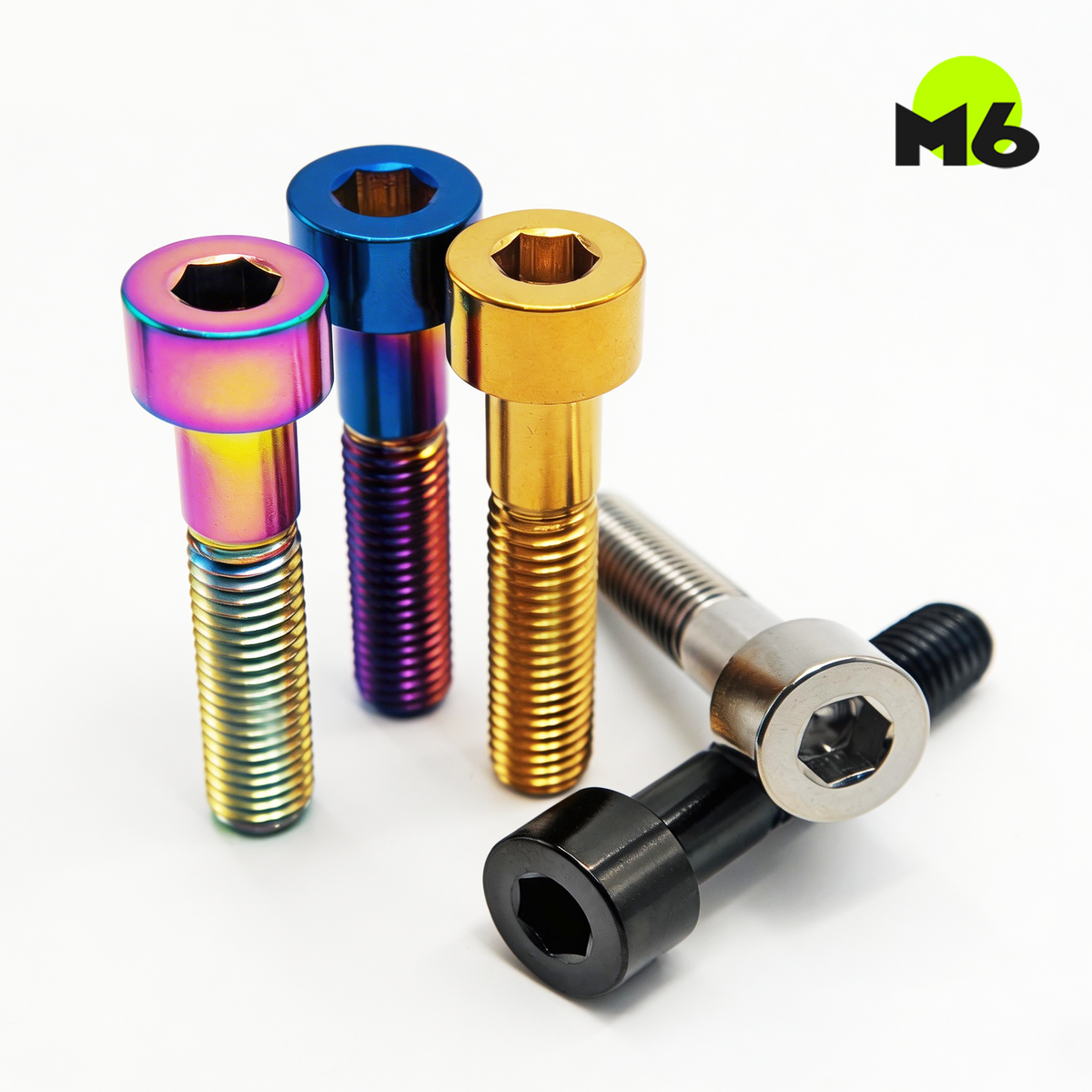 Titanium Bolt M6 Hex Socket Upgrade Screws for Bicycle Motorcycle Scooter - Lengths 10-60mm Main image