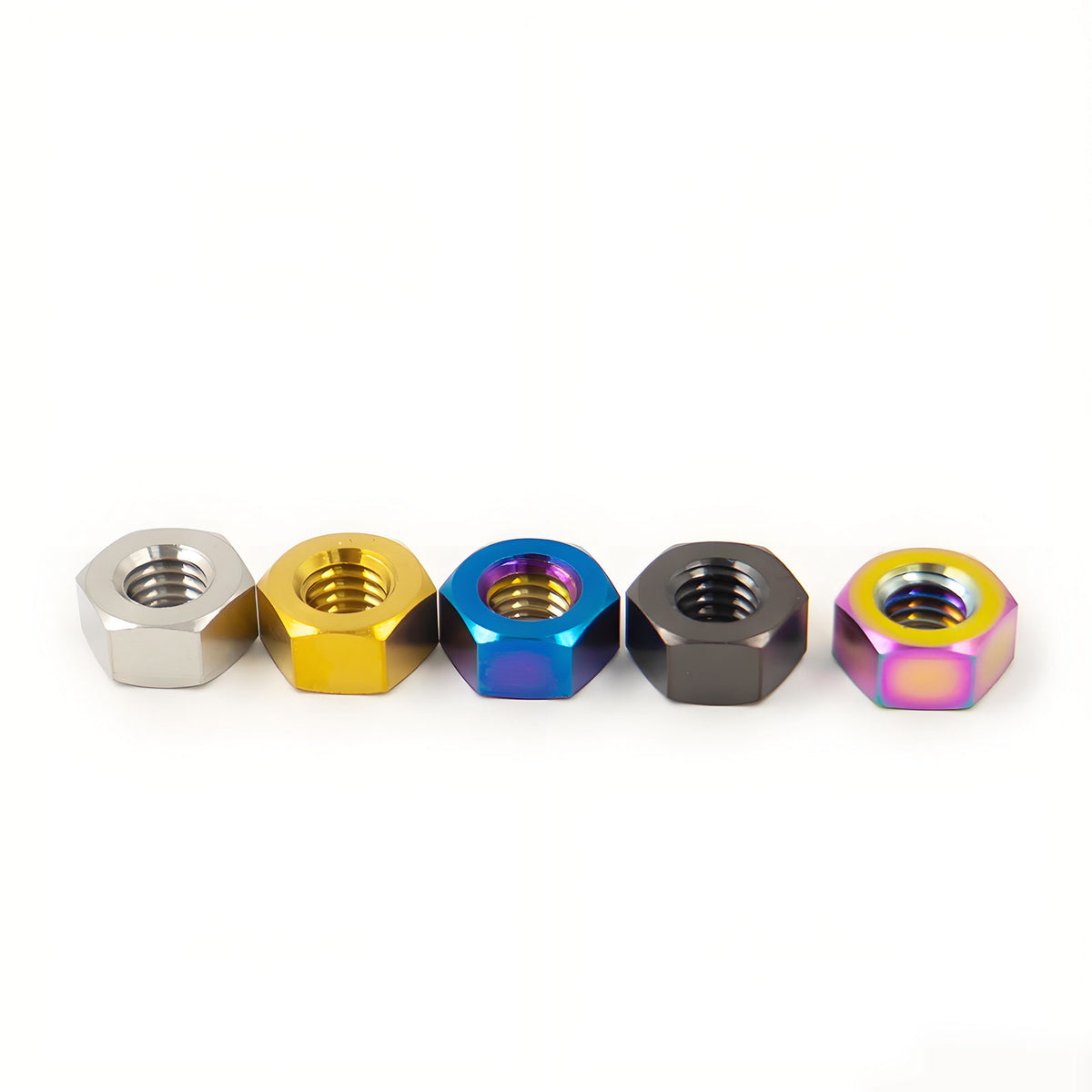 TC4 Titanium Alloy Hex Nut M4 M5 M6 M8 for Bike Motorcycle Car Boat Accessory Parts