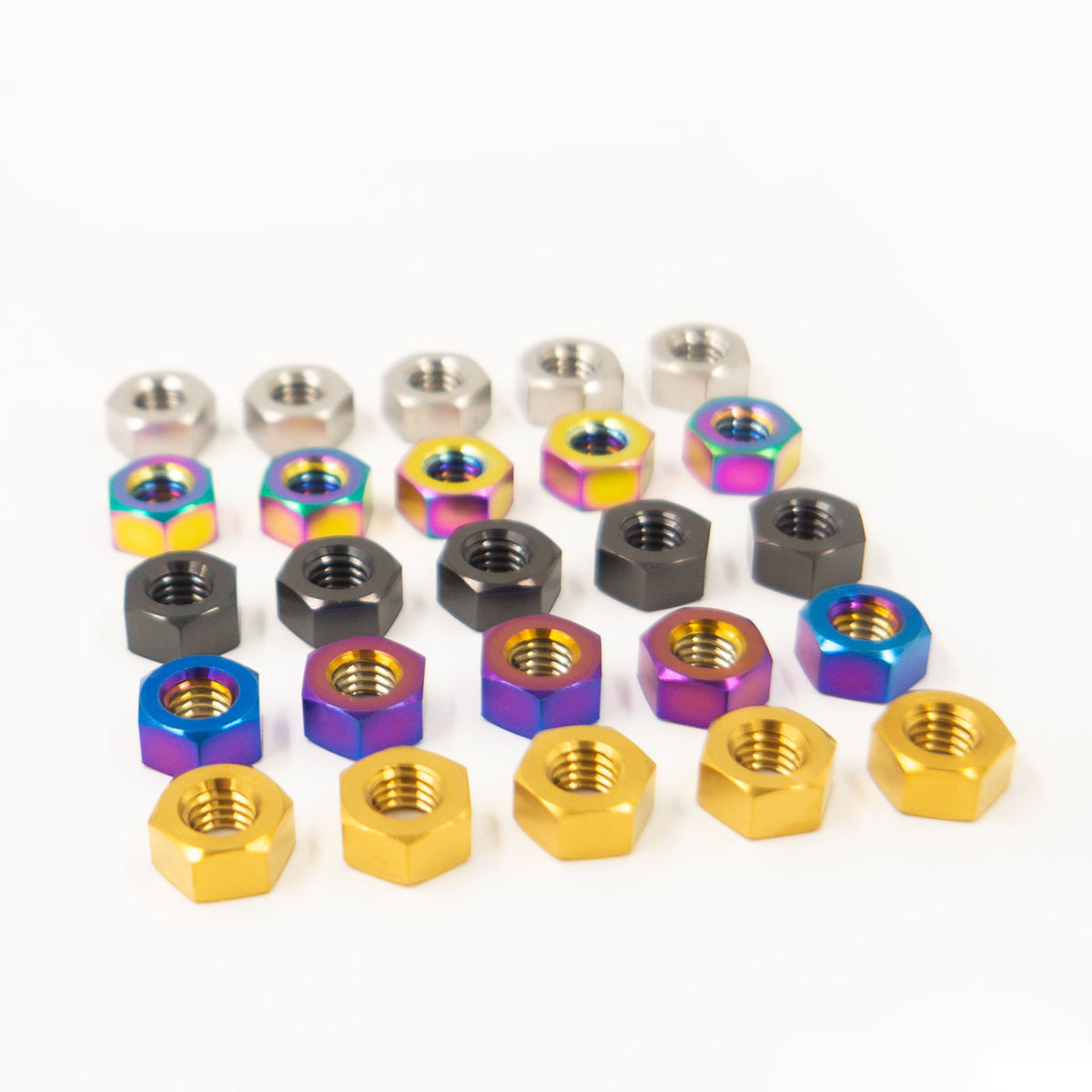 TC4 Titanium Alloy Hex Nut M4 M5 M6 M8 for Bike Motorcycle Car Boat Accessory Parts