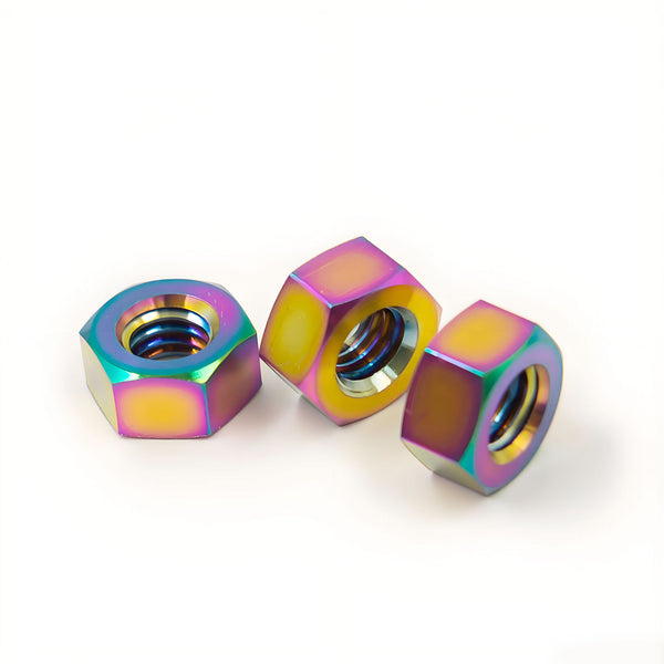 TC4 Titanium Alloy Hex Nut M4 M5 M6 M8 for Bike Motorcycle Car Boat Accessory Parts