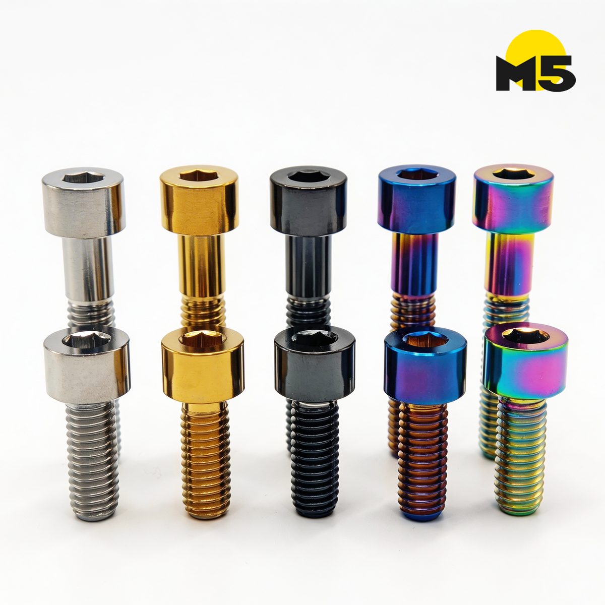 Titanium Bolt M5 x 10 12 16 18 20 23 25 30 35 40 45 50 55 60mm Screw for Bike MTB / Road Bicycle Seatpost Headset Brake