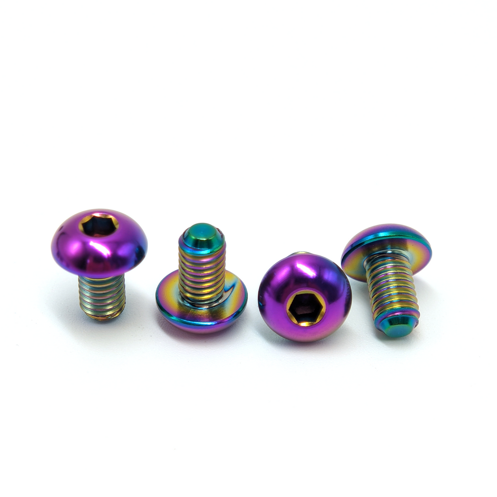 TC4 Titanium Bolts Bicycle Water Bottle Cage M5x8 10 12mm Button Head Allen Key Bolt Disc Brake Cycle Rotor Screws