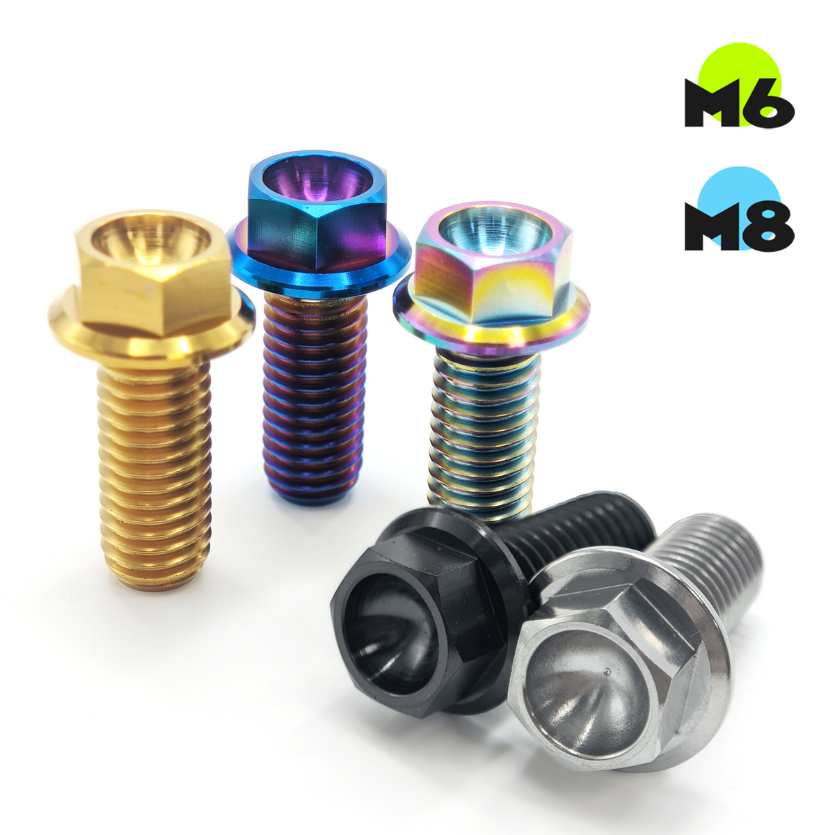 Titanium Bolt M6 / M8 Hex Head Screws for Bike MTB Bike Motorcycle Bicycle Lightweight Fasteners