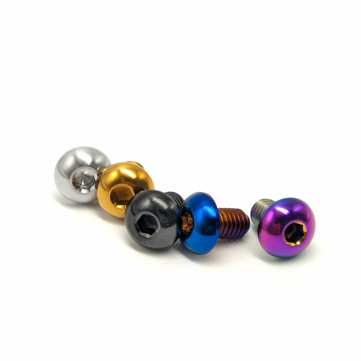 TC4 Titanium Bolts Bicycle Water Bottle Cage M5x8 10 12mm Button Head Allen Key Bolt Disc Brake Cycle Rotor Screws
