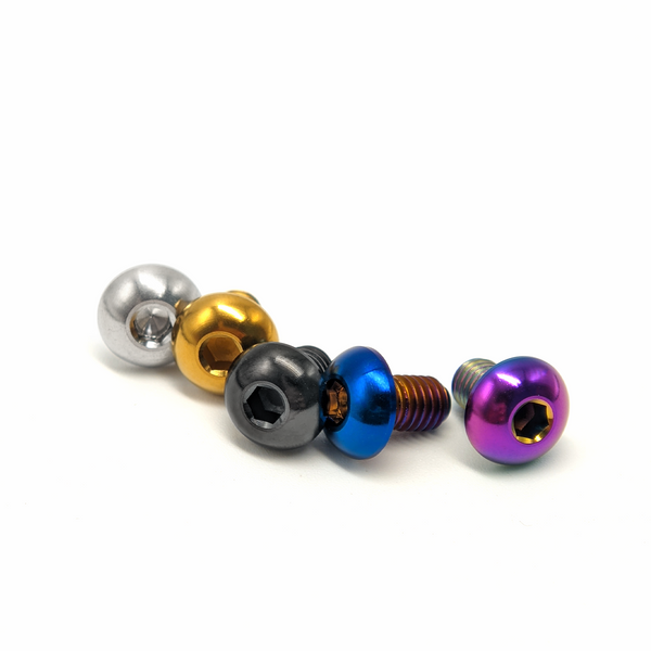 TC4 Titanium Bolts Bicycle Water Bottle Cage M5x8 10 12mm Button Head Allen Key Bolt Disc Brake Cycle Rotor Screws