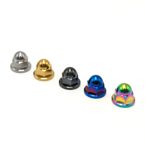Titanium Nut M6 Pitch 1.0mm M8/M10 Pitch 1.25mm Dome Head Flange Locking Nuts for Bicycle Motorcycle Car