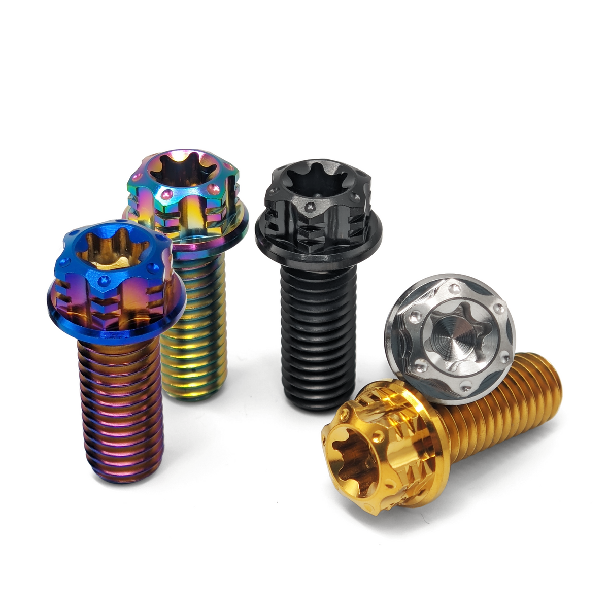 M5 M6 M8 x 15 20 25 30 35 40 45 50 55mm Flanged Hex Head Bolts, TC4/Gr5 Titanium Alloy Screws Strenth 10.9