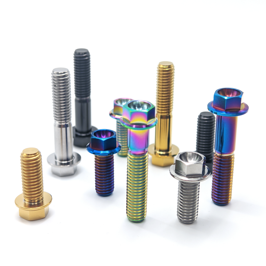 Titanium Bolt M6 / M8 Hex Head Screws for Bike MTB Bike Motorcycle Bicycle Lightweight Fasteners