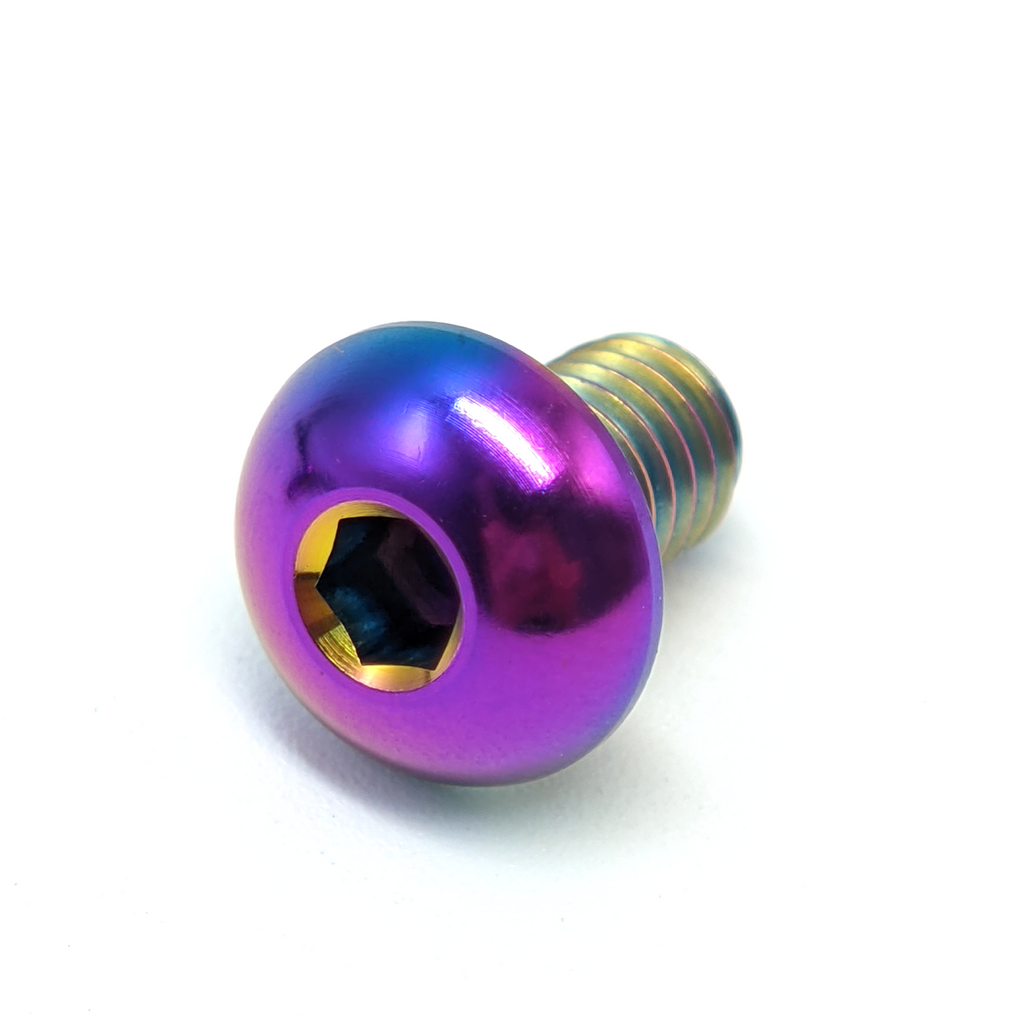 TC4 Titanium Bolts Bicycle Water Bottle Cage M5x8 10 12mm Button Head Allen Key Bolt Disc Brake Cycle Rotor Screws