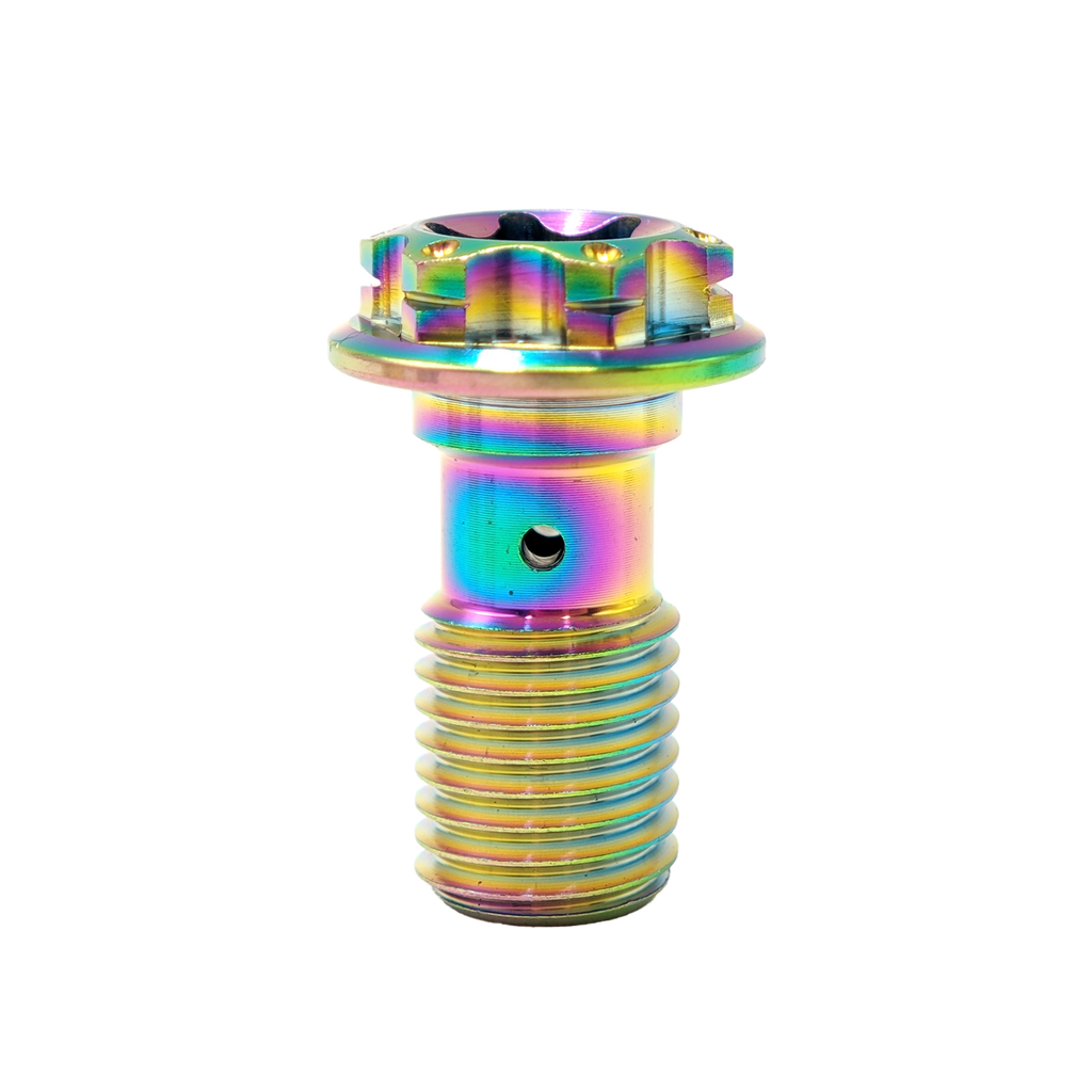 M10 Metric Banjo Bolt for Brake Line Adapter Fitting for Master Cylinder Caliper Clutch System TC4 Grade 5 Titanium Screws