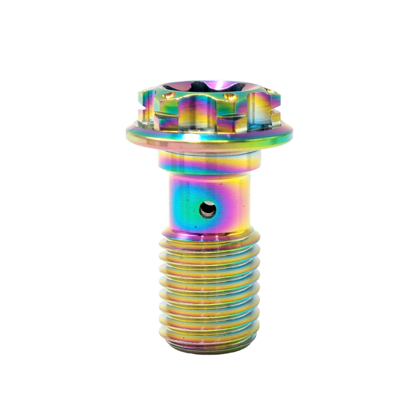 M10 Metric Banjo Bolt for Brake Line Adapter Fitting for Master Cylinder Caliper Clutch System TC4 Grade 5 Titanium Screws