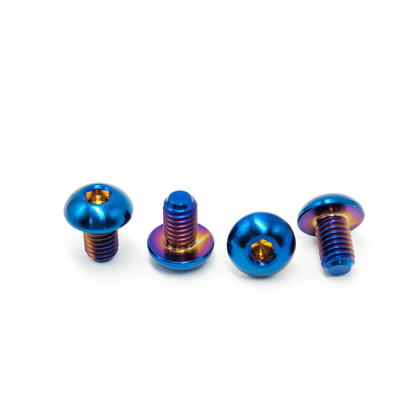 TC4 Titanium Bolts Bicycle Water Bottle Cage M5x8 10 12mm Button Head Allen Key Bolt Disc Brake Cycle Rotor Screws