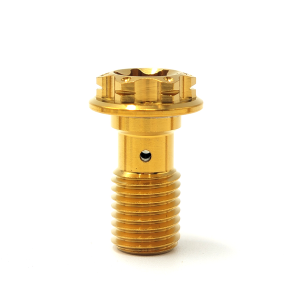 M10 Metric Banjo Bolt for Brake Line Adapter Fitting for Master Cylinder Caliper Clutch System TC4 Grade 5 Titanium Screws
