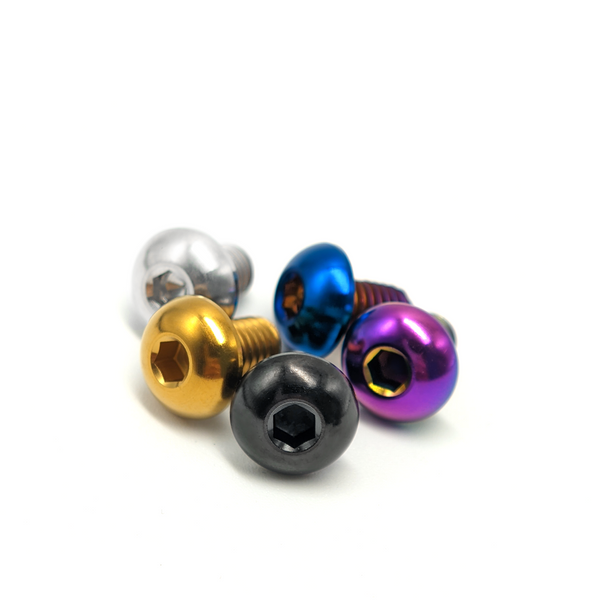 TC4 Titanium Bolts Bicycle Water Bottle Cage M5x8 10 12mm Button Head Allen Key Bolt Disc Brake Cycle Rotor Screws