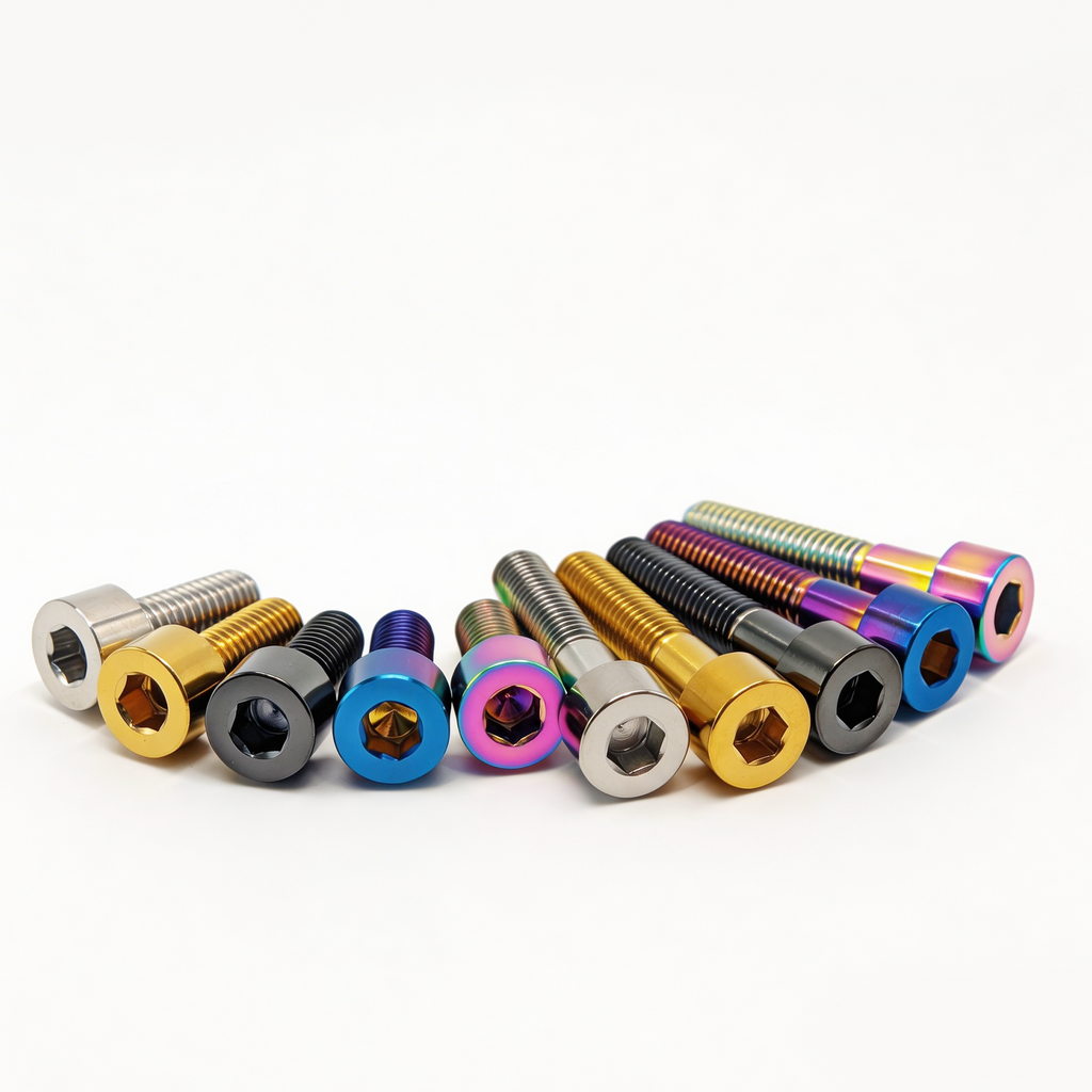 Titanium Bolt M6 Hex Socket Upgrade Screws for Bicycle Motorcycle Scooter - Lengths 10-60mm