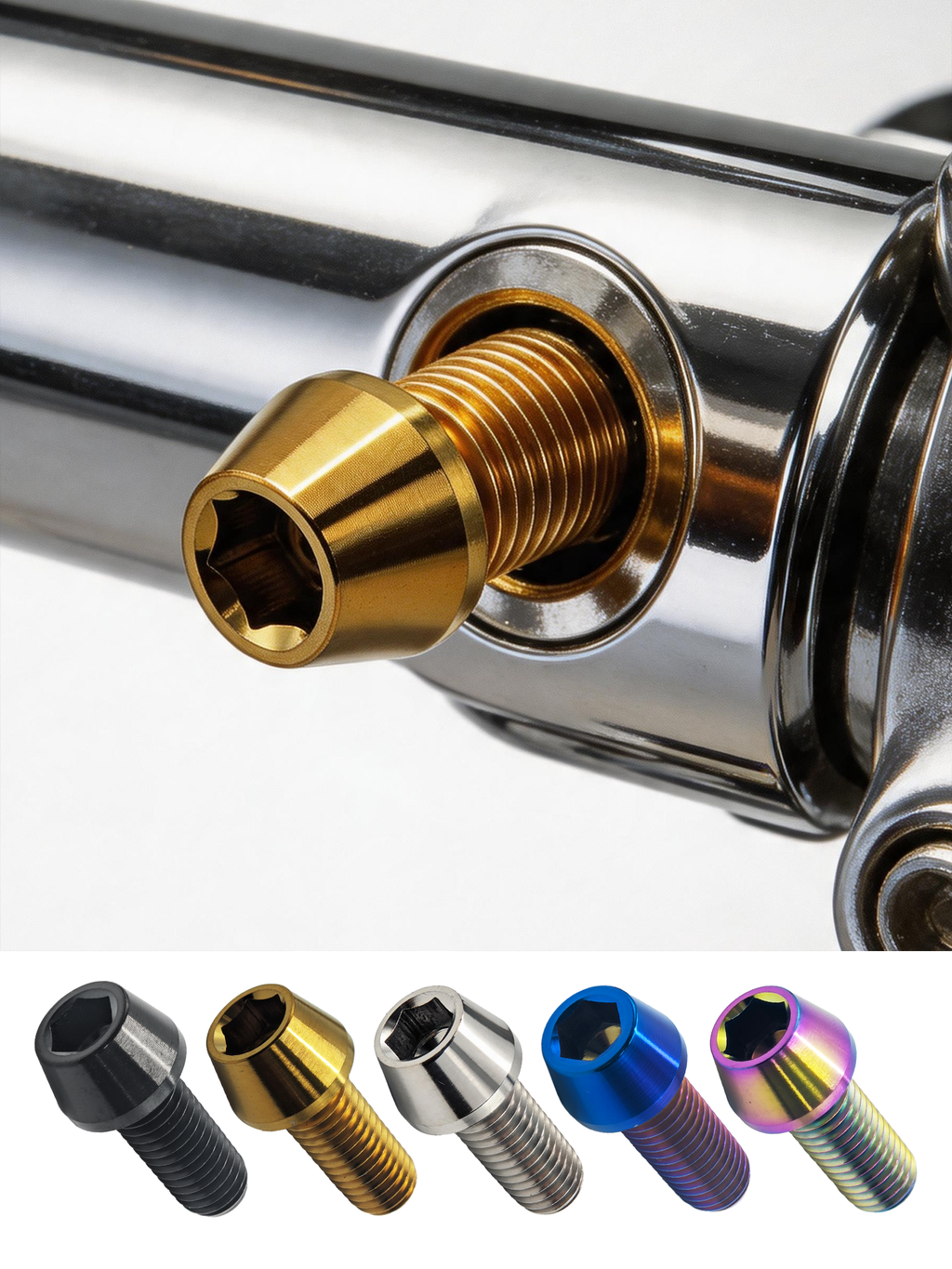 Titanium Bolt M4 x 8 15 20 25mm Screw for MTB Road Bicycle Seatpost Headset Brake - Bike Hardware Accessory