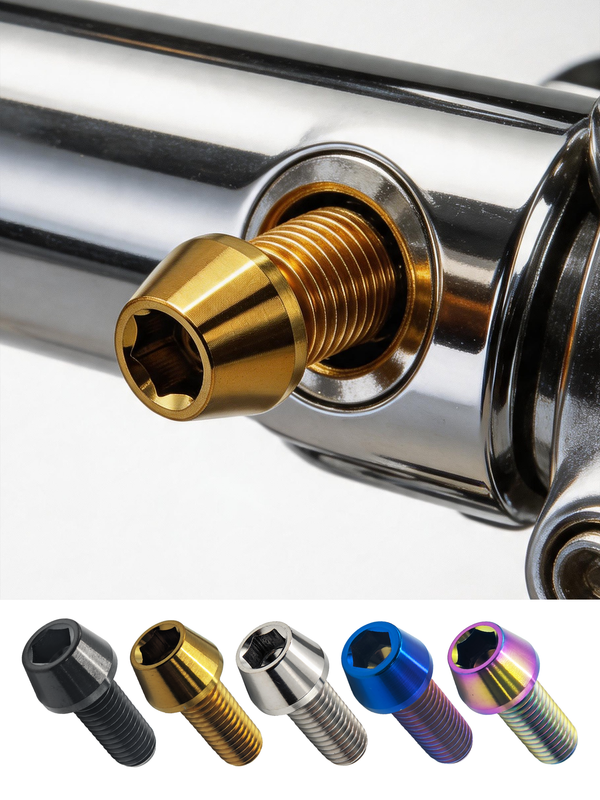 Titanium Bolt M4 x 8 15 20 25mm Screw for MTB Road Bicycle Seatpost Headset Brake - Bike Hardware Accessory