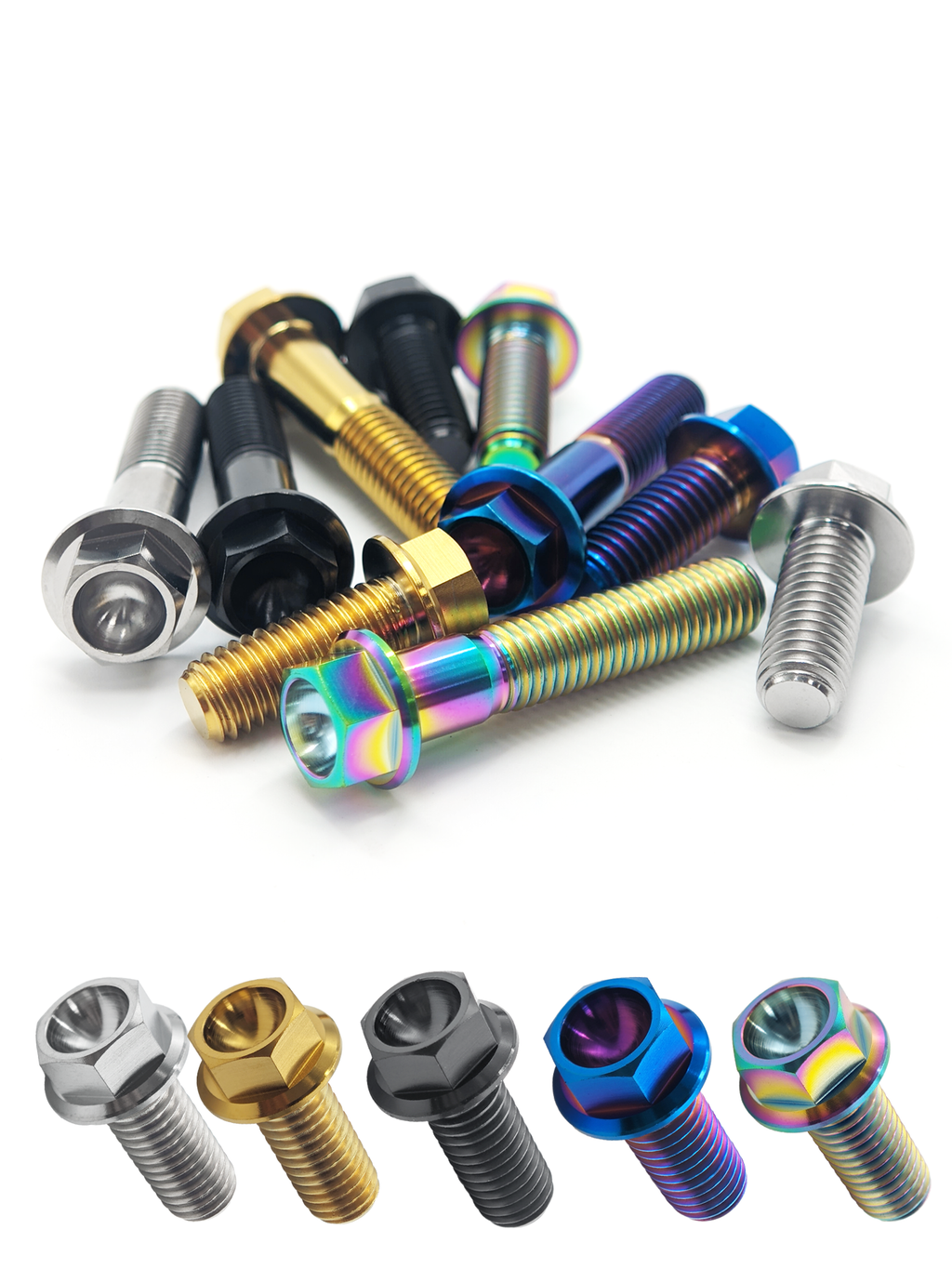 Titanium Bolt M6 / M8 Hex Head Screws for Bike MTB Bike Motorcycle Bicycle Lightweight Fasteners