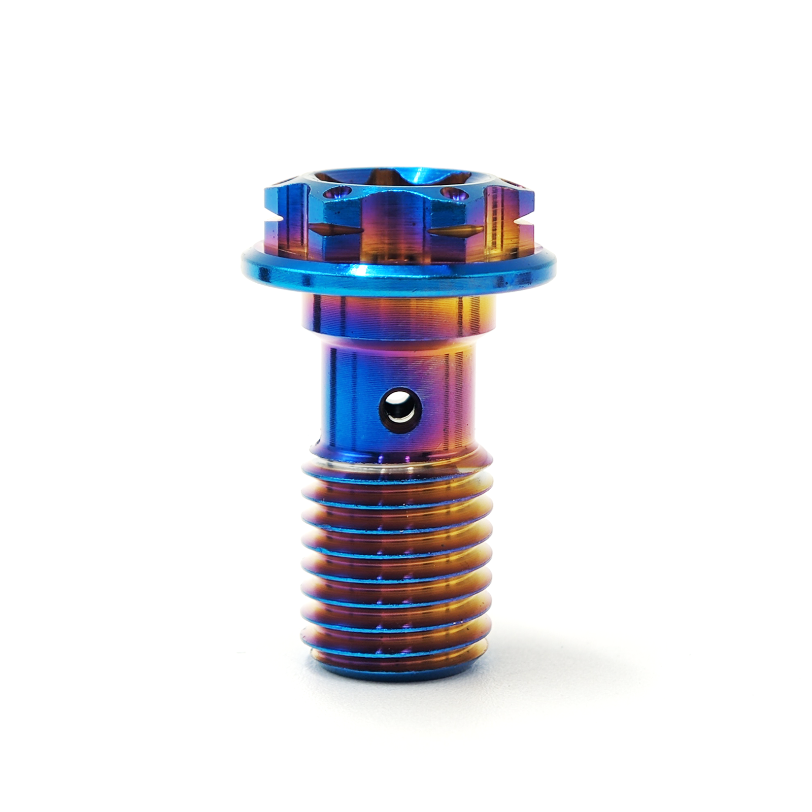 M10 Metric Banjo Bolt for Brake Line Adapter Fitting for Master Cylinder Caliper Clutch System TC4 Grade 5 Titanium Screws Secondary image
