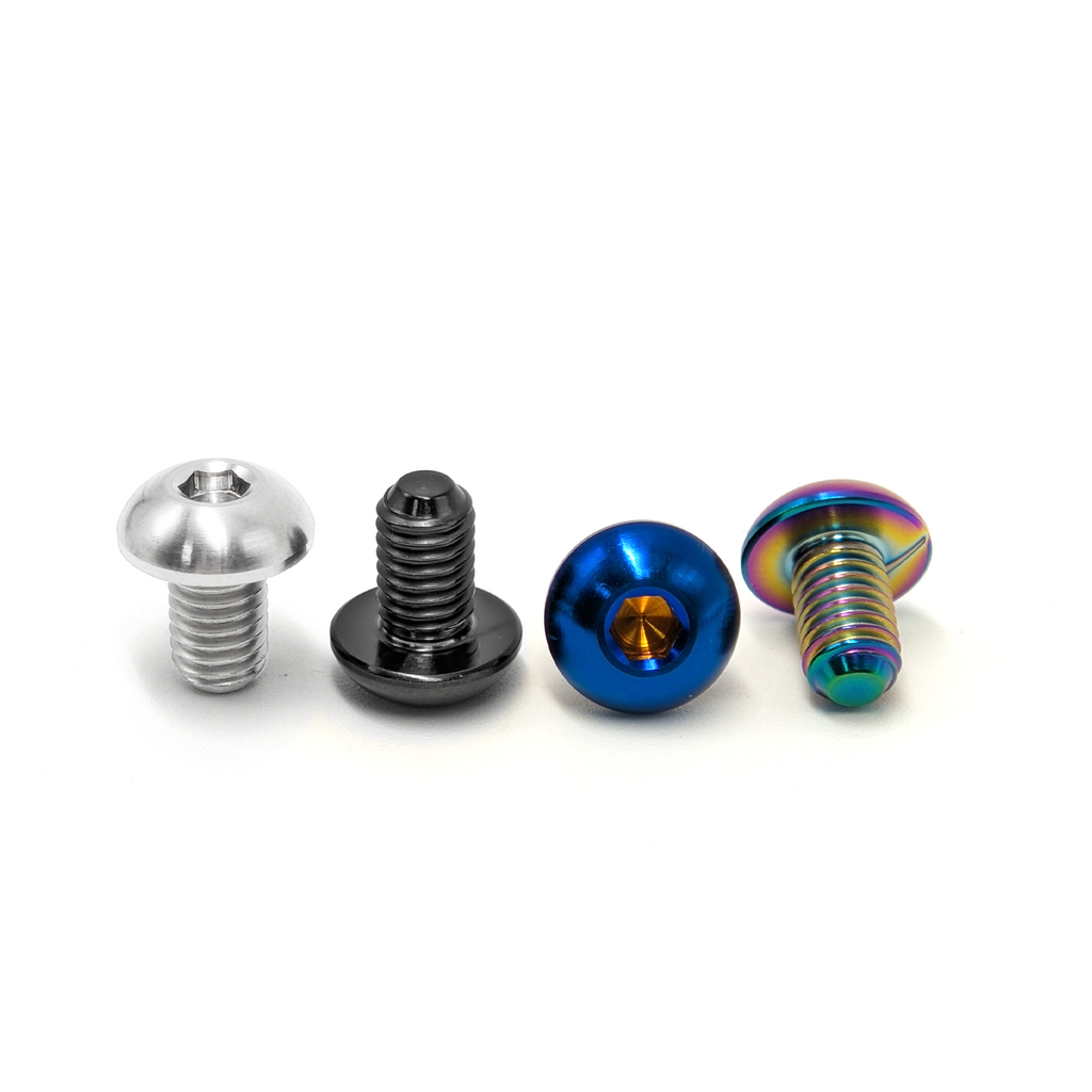 TC4 Titanium Bolts Bicycle Water Bottle Cage M5x8 10 12mm Button Head Allen Key Bolt Disc Brake Cycle Rotor Screws
