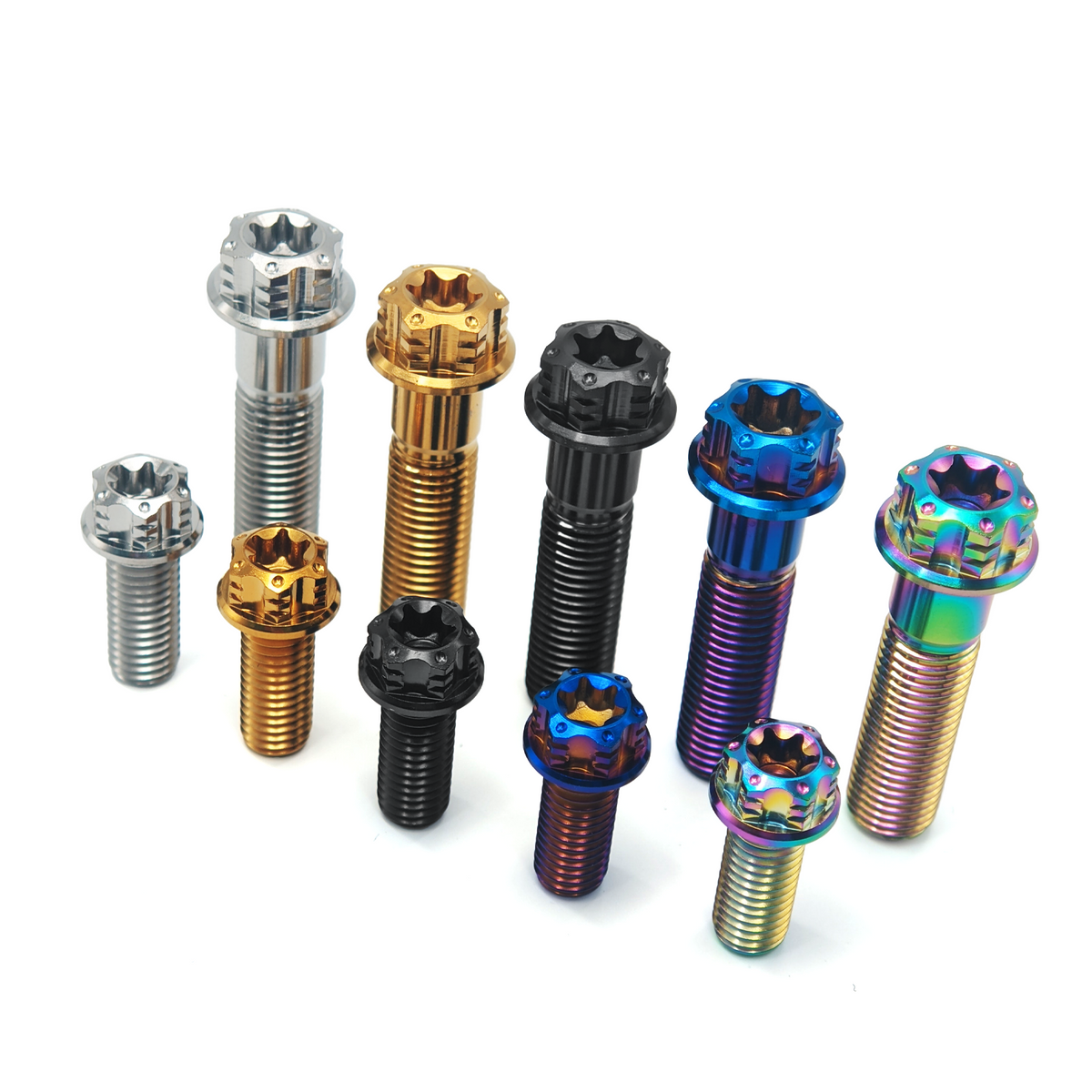 M5 M6 M8 x 15 20 25 30 35 40 45 50 55mm Flanged Hex Head Bolts, TC4/Gr5 Titanium Alloy Screws Strenth 10.9