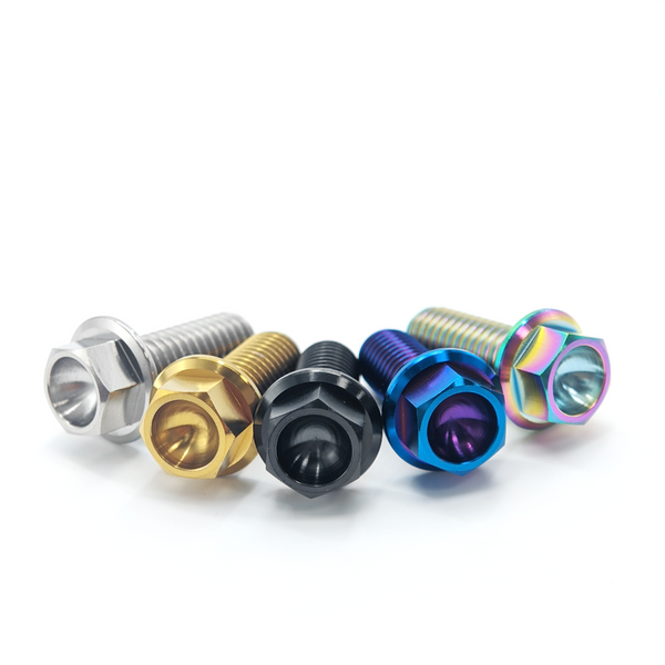 Titanium Bolt M6 / M8 Hex Head Screws for Bike MTB Bike Motorcycle Bicycle Lightweight Fasteners