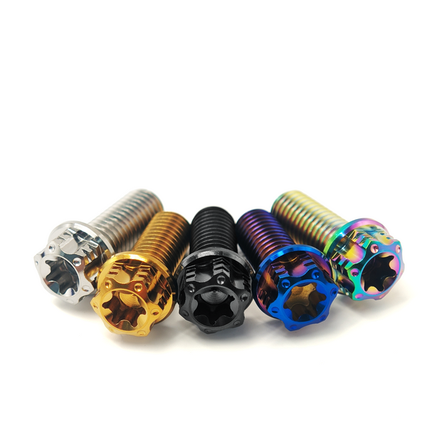 M5 M6 M8 x 15 20 25 30 35 40 45 50 55mm Flanged Hex Head Bolts, TC4/Gr5 Titanium Alloy Screws Strenth 10.9
