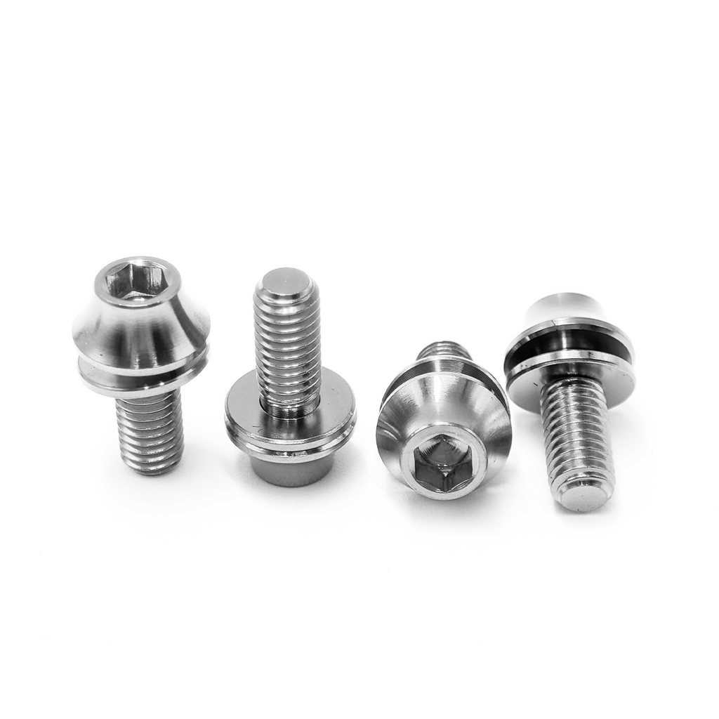 4Pcs M5x12mm Titanium Bolts with Washer for MTB Bike Bottle Cage Screw Titanium Bicyce Hardware