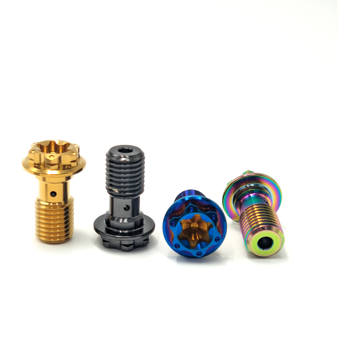 M10 Metric Banjo Bolt for Brake Line Adapter Fitting for Master Cylinder Caliper Clutch System TC4 Grade 5 Titanium Screws