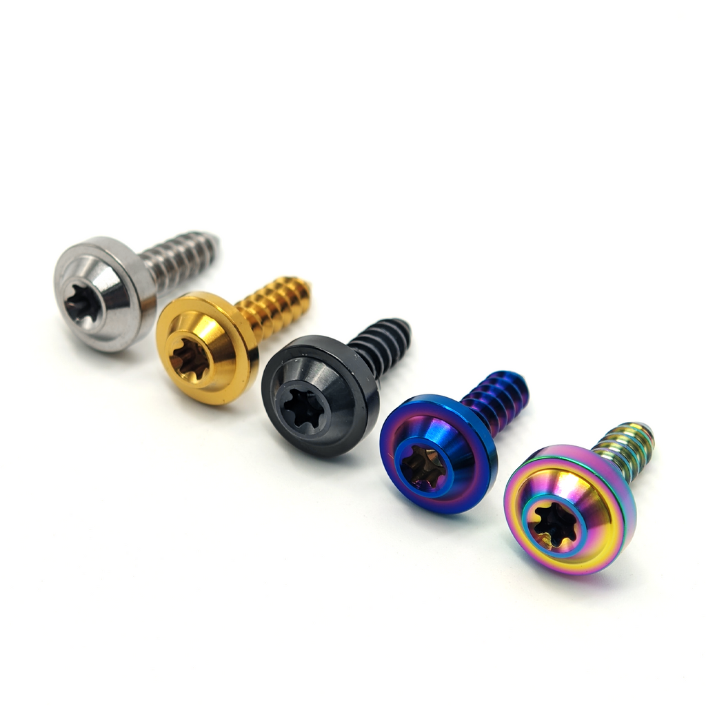 Titanium Bolt M4 x12 15mm M5 x 15 18mm Self-Tapping Torx Head Screws for Bike Motorcycle Car Boat Ti Fasteners