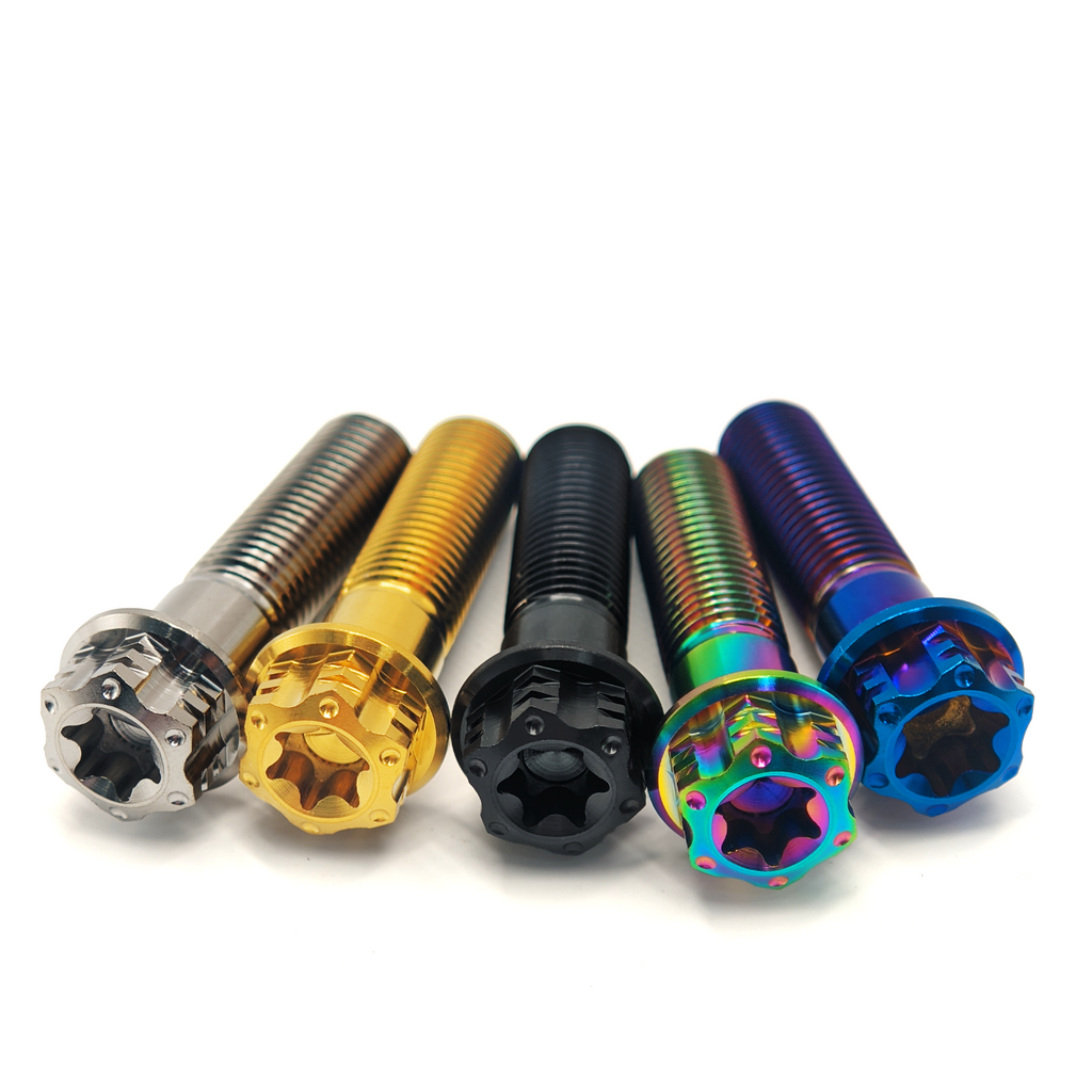 M5 M6 M8 x 15 20 25 30 35 40 45 50 55mm Flanged Hex Head Bolts, TC4/Gr5 Titanium Alloy Screws Strenth 10.9