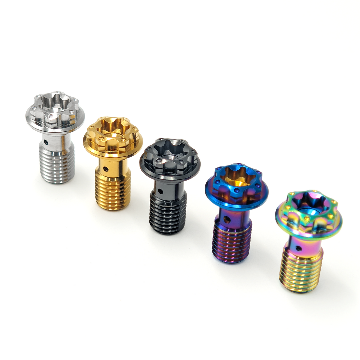 M10 Metric Banjo Bolt for Brake Line Adapter Fitting for Master Cylinder Caliper Clutch System TC4 Grade 5 Titanium Screws