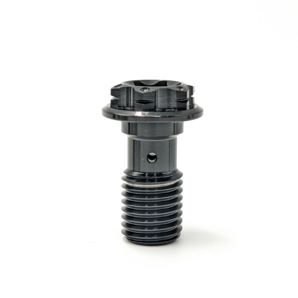 M10 Metric Banjo Bolt for Brake Line Adapter Fitting for Master Cylinder Caliper Clutch System TC4 Grade 5 Titanium Screws