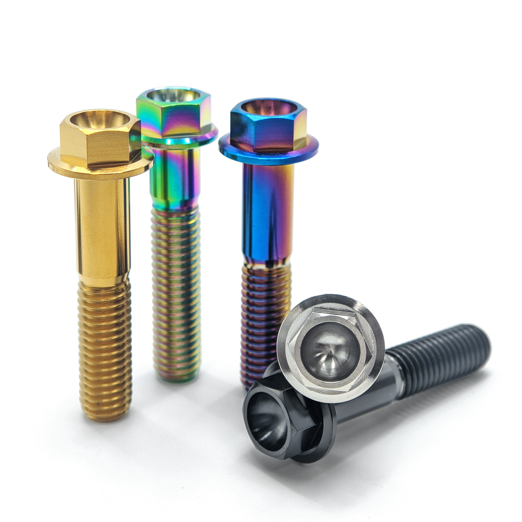 Titanium Bolt M6 / M8 Hex Head Screws for Bike MTB Bike Motorcycle Bicycle Lightweight Fasteners