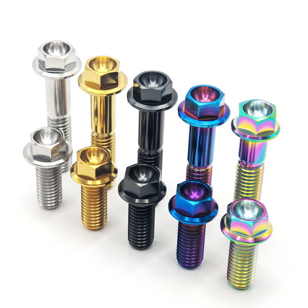Titanium Bolt M6 / M8 Hex Head Screws for Bike MTB Bike Motorcycle Bicycle Lightweight Fasteners