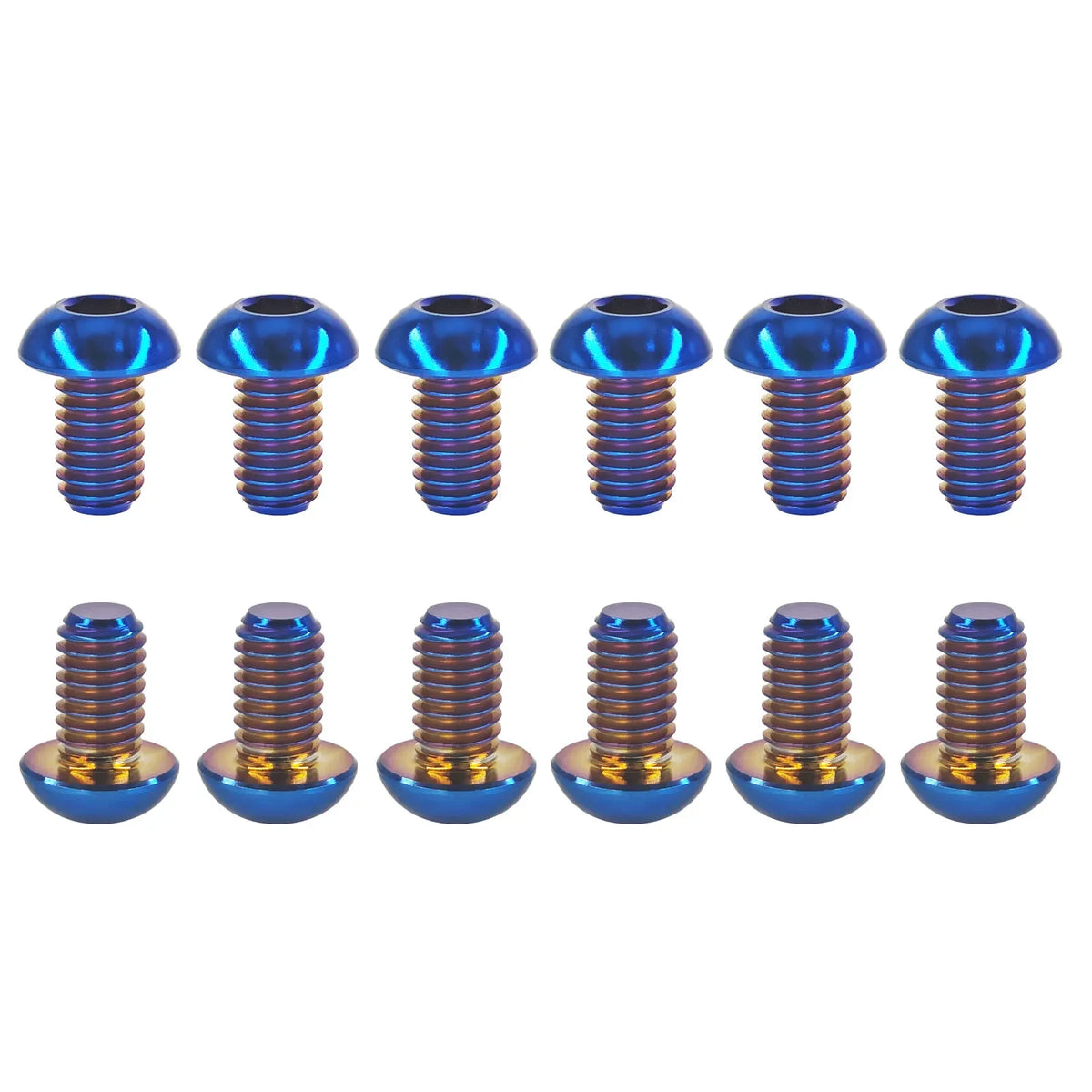 12Pcs Ti Titanium Bolts M5x10 12mm Bicycle Bike Disc Brake Cycle Rotor Screws & Bottle Cage Screw