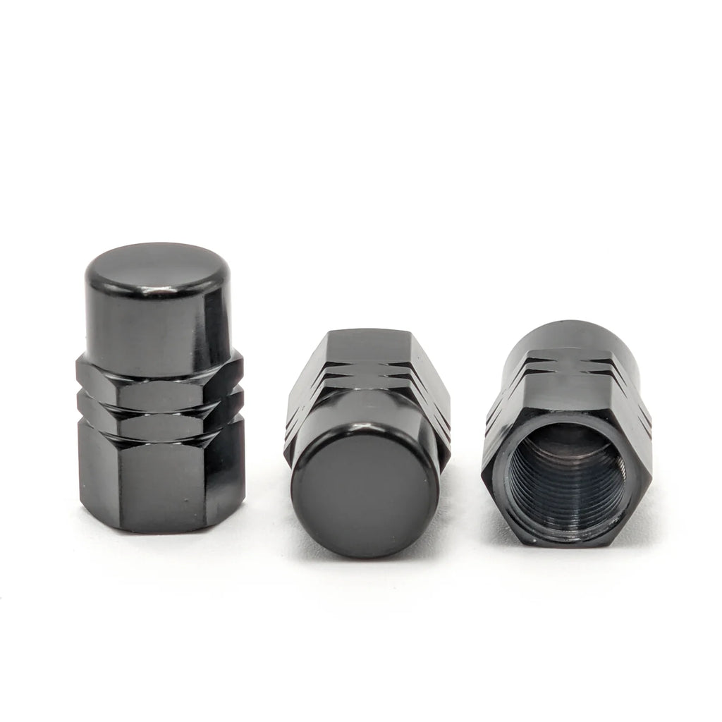 Grade 5 Titanium Car Tire Valve Caps Stem Cover Wheel Rim Nuts Hexagon Screw-On Design  (16 x φ 8.9 mm)