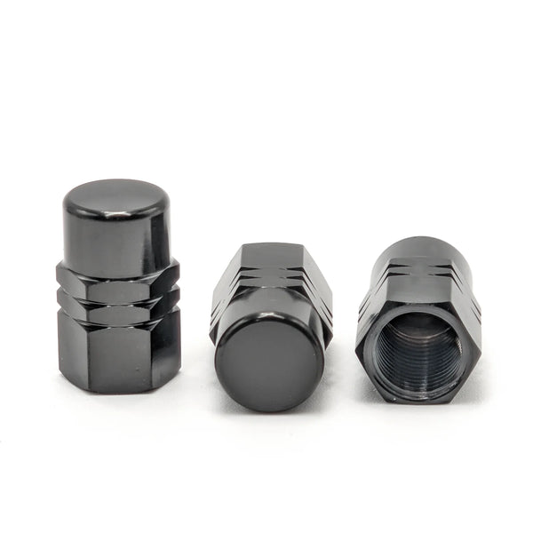 Grade 5 Titanium Car Tire Valve Caps Stem Cover Wheel Rim Nuts Hexagon Screw-On Design  (16 x φ 8.9 mm)