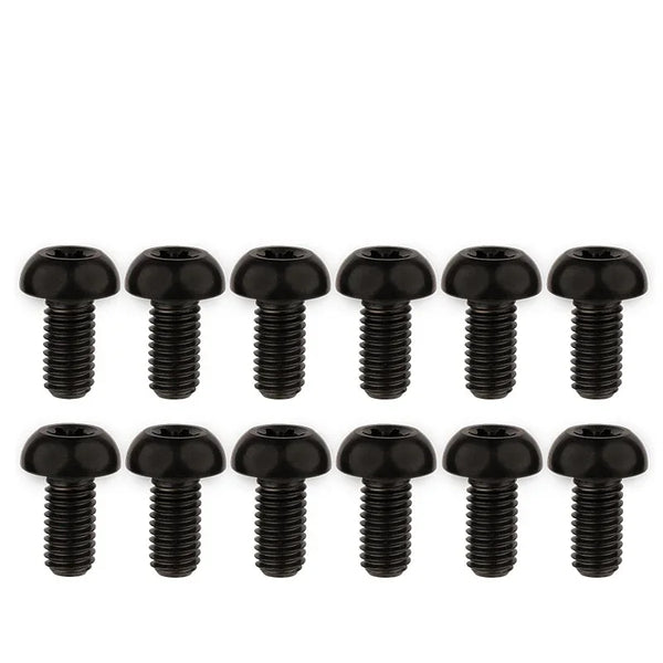 12Pcs Ti Titanium Bolts M5x10 12mm Bicycle Bike Disc Brake Cycle Rotor Screws & Bottle Cage Screw