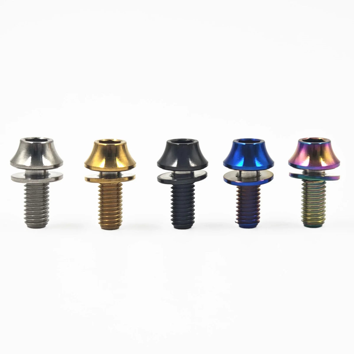 4Pcs M5x12mm Titanium Bolts with Washer for MTB Bike Bottle Cage Screw Titanium Bicyce Hardware