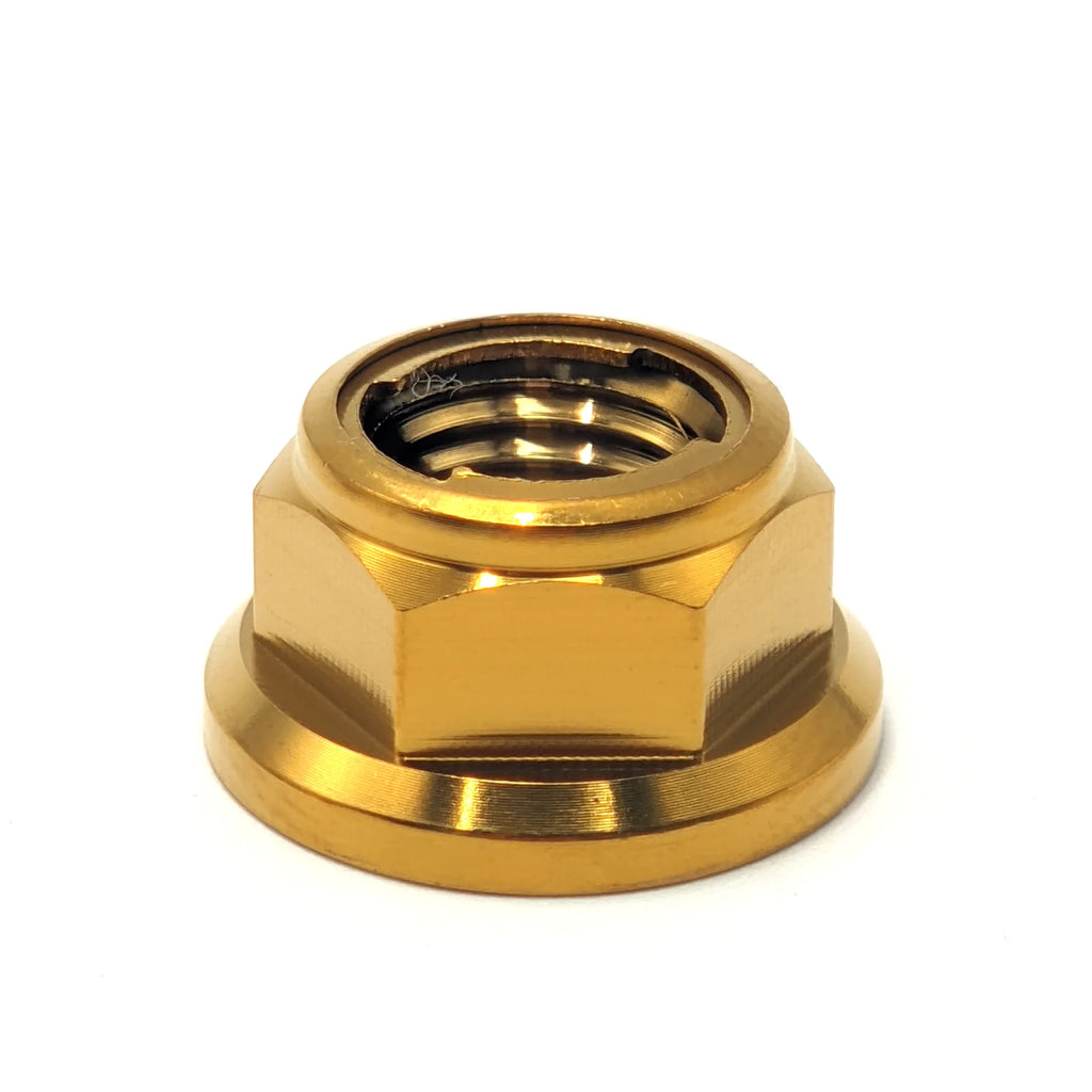 Hex Flange Lock Nuts M5 M6 M8 M10 M12, TC4/Grade 5 Titanium Alloy for Bolt