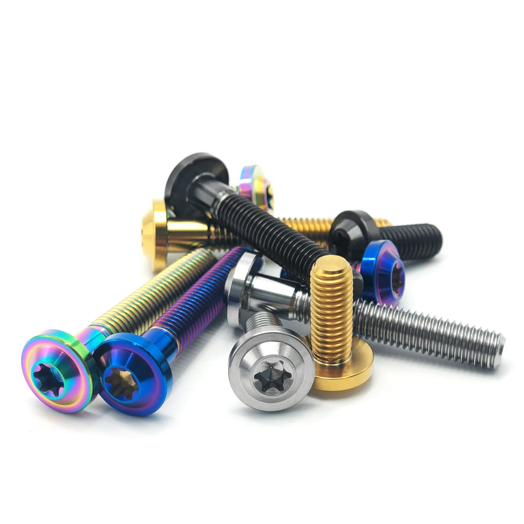 TC4 Grade-5 Titanium Bolts M6 x 10-100mm Pitch 1.0mm for Motorcycle Bike DIY Screws