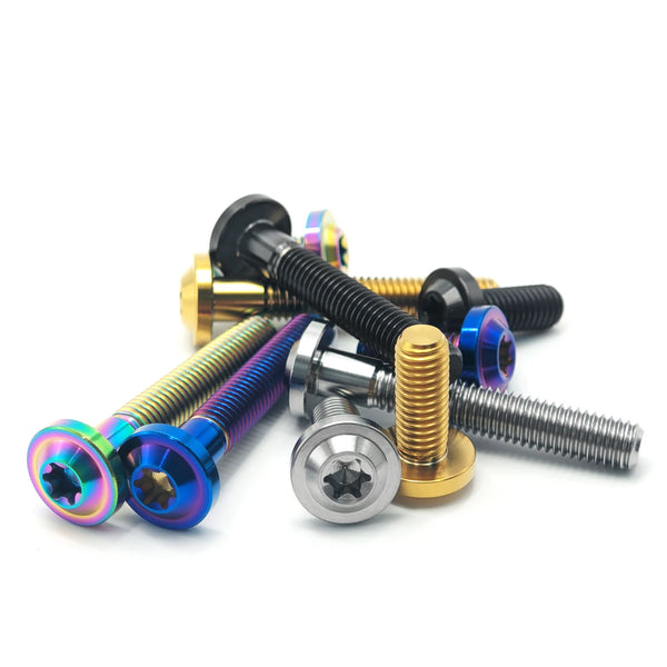 TC4 Grade-5 Titanium Bolts M6 x 10-100mm Pitch 1.0mm for Motorcycle Bike DIY Screws